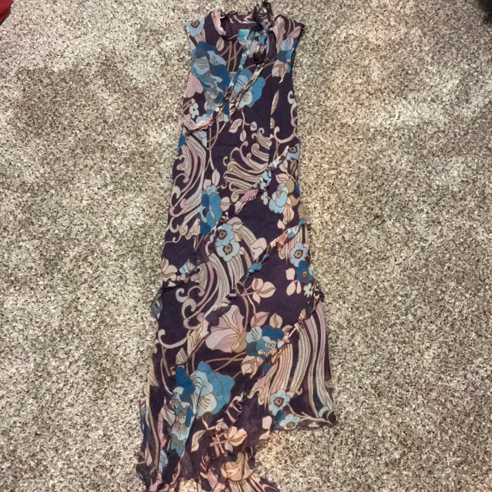 United Colors of Benetton Floral Asymmetrical Dress